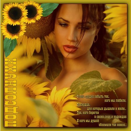 Девушка в подсолнухах