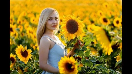 Девушка в подсолнухах