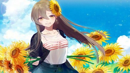 Аниме подсолнух Адзами