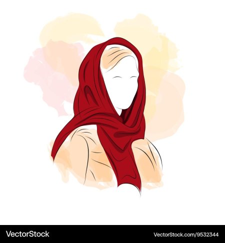 Девушка в платке иллюстрация