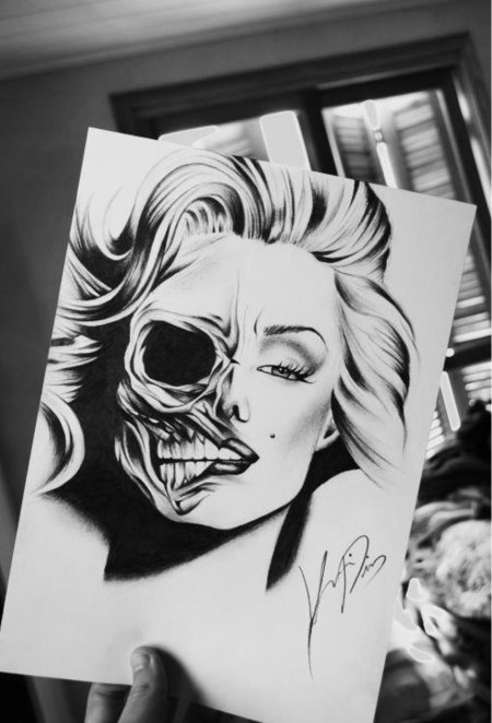 Мэрилин Монро тату Чикано