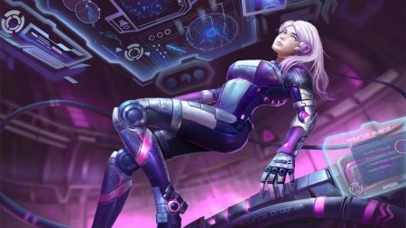 Cyberpunk барышня Sci-Fi