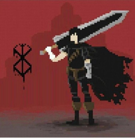 Гатс Берсерк пиксель арт