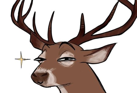 Олень мультяшный