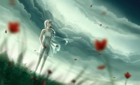 Девушка ветер арт