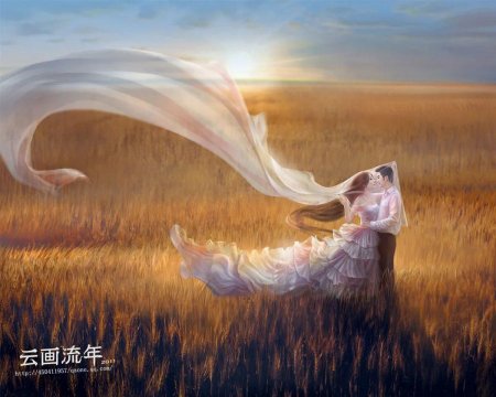 Шарф развивается на ветру