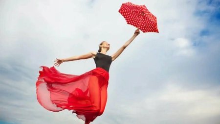 Полет с зонтом