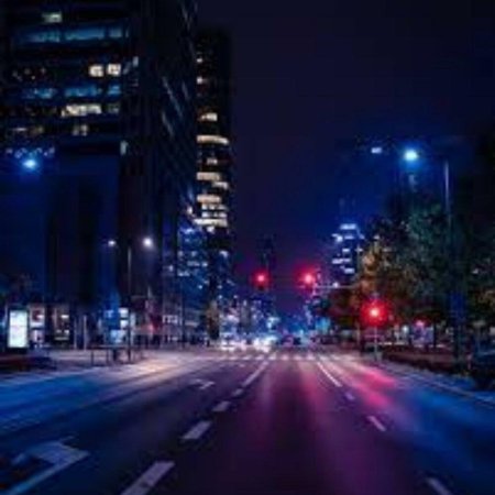 Ночной город дорога