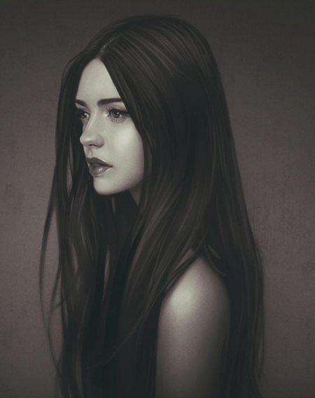 Черноволосая девушка