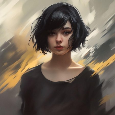 Кареглазая брюнетка