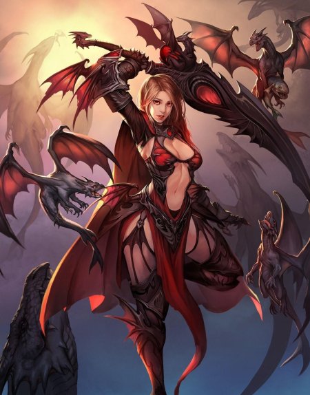 Драгон демон девушка