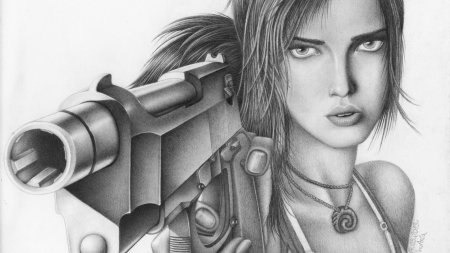 Лара Крофт рисунок