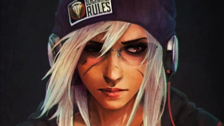 Девушка в шапке арт