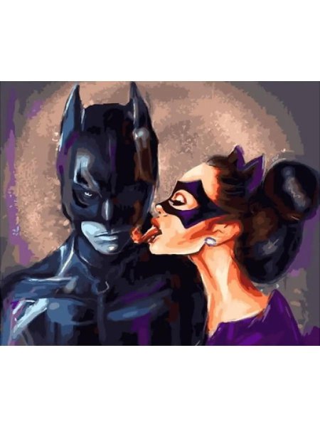 Картина по номерам женщина кошка