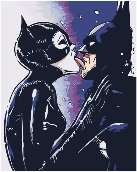 Бэтмен и женщина кошка поцелуй