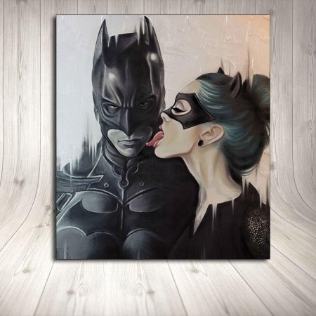 Картина Бэтмен и женщина кошка