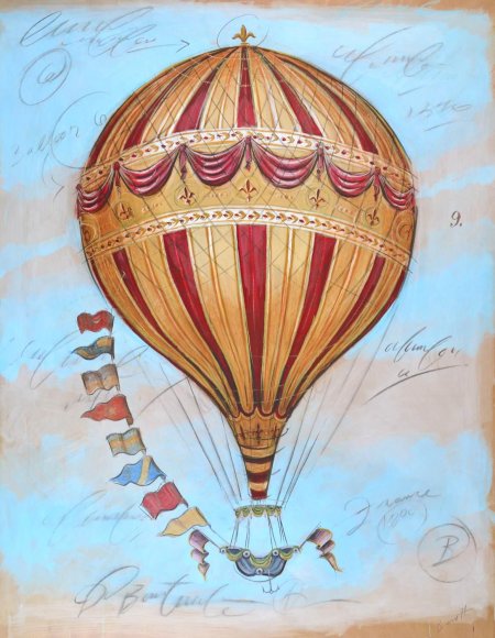 Воздушный шар с корзиной