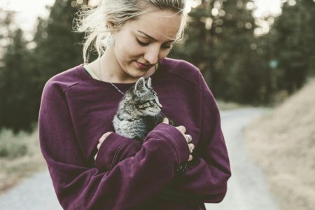 Девушка с котом