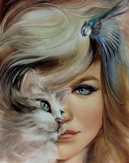 Красивая женщина рисунок