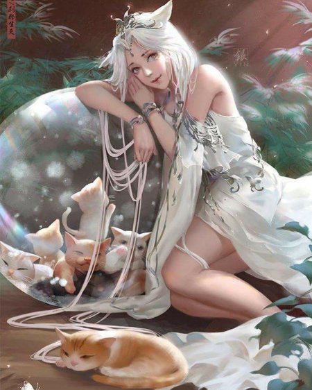 Кицунэ белая лиса