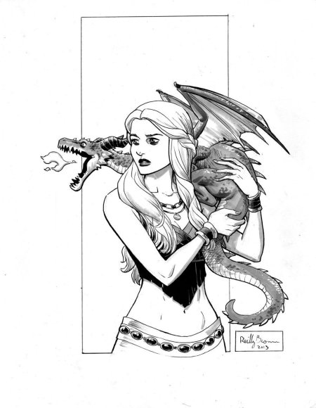 Раскраски игра престолов Дейенерис