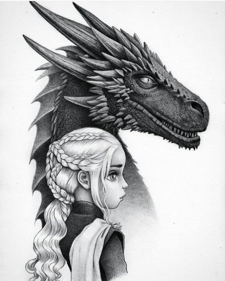 Дейенерис Таргариен и Дрогон