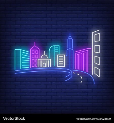 Неоновый домик