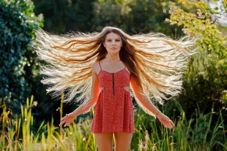 Девушка волосы