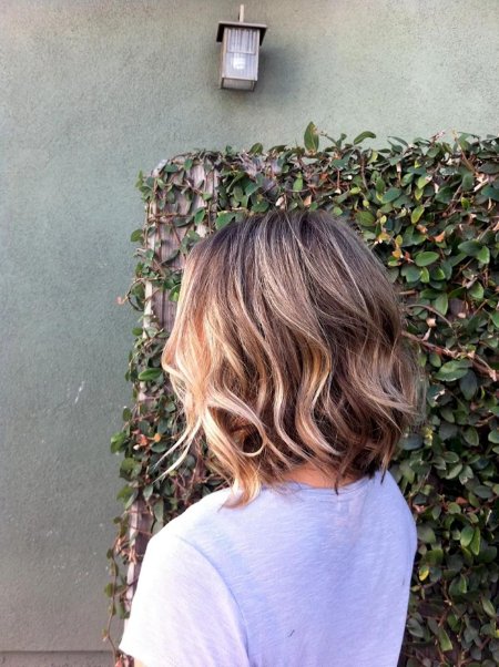 Мелирование волос на русые короткие волосы