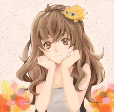 Аниме девушка с русыми волосами