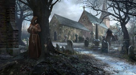 Готичное кладбище фэнтези арт