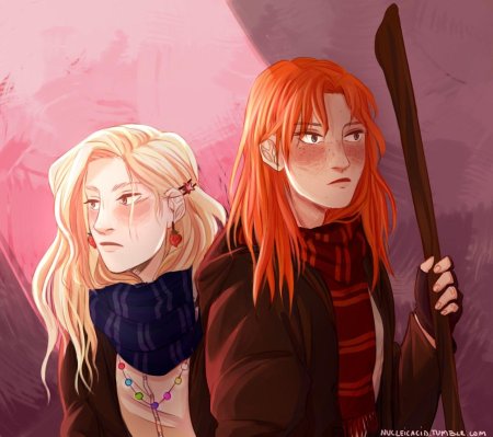 Луна Лавгуд и Джинни Уизли