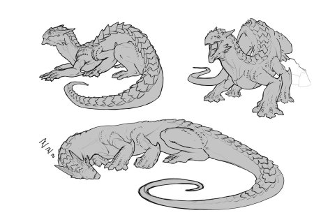 Дракон референс позы