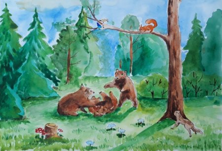 Рисунок на тему лес