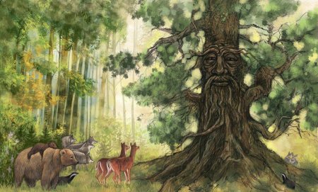 Лес рисунок